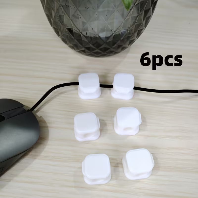 Desk Cable Organiser Clips (Set of 6)